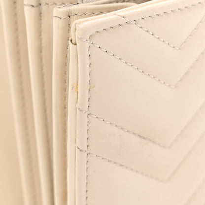 Gucci Calfskin Matelasse GG Marmont Chain Wallet Mystic White 13 of 13