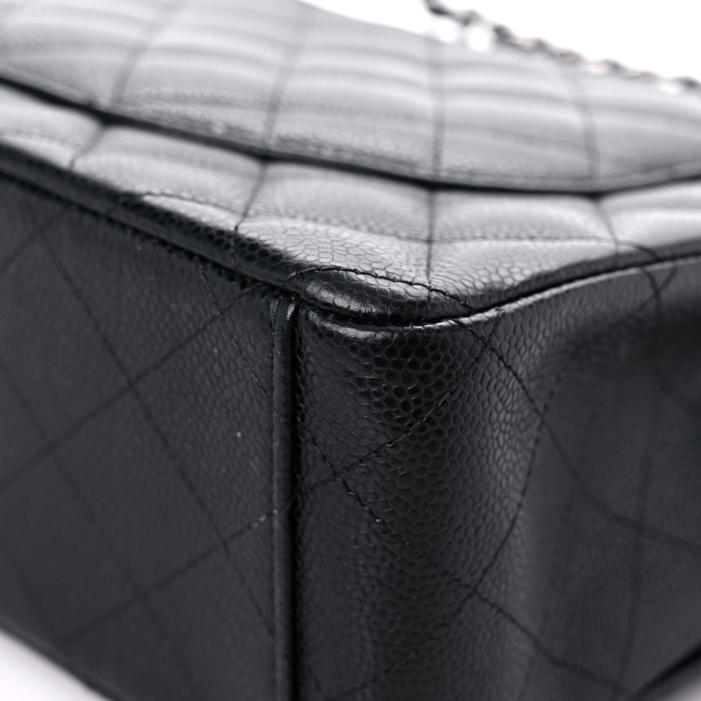 Caviar Quilted Maxi Double Flap Black