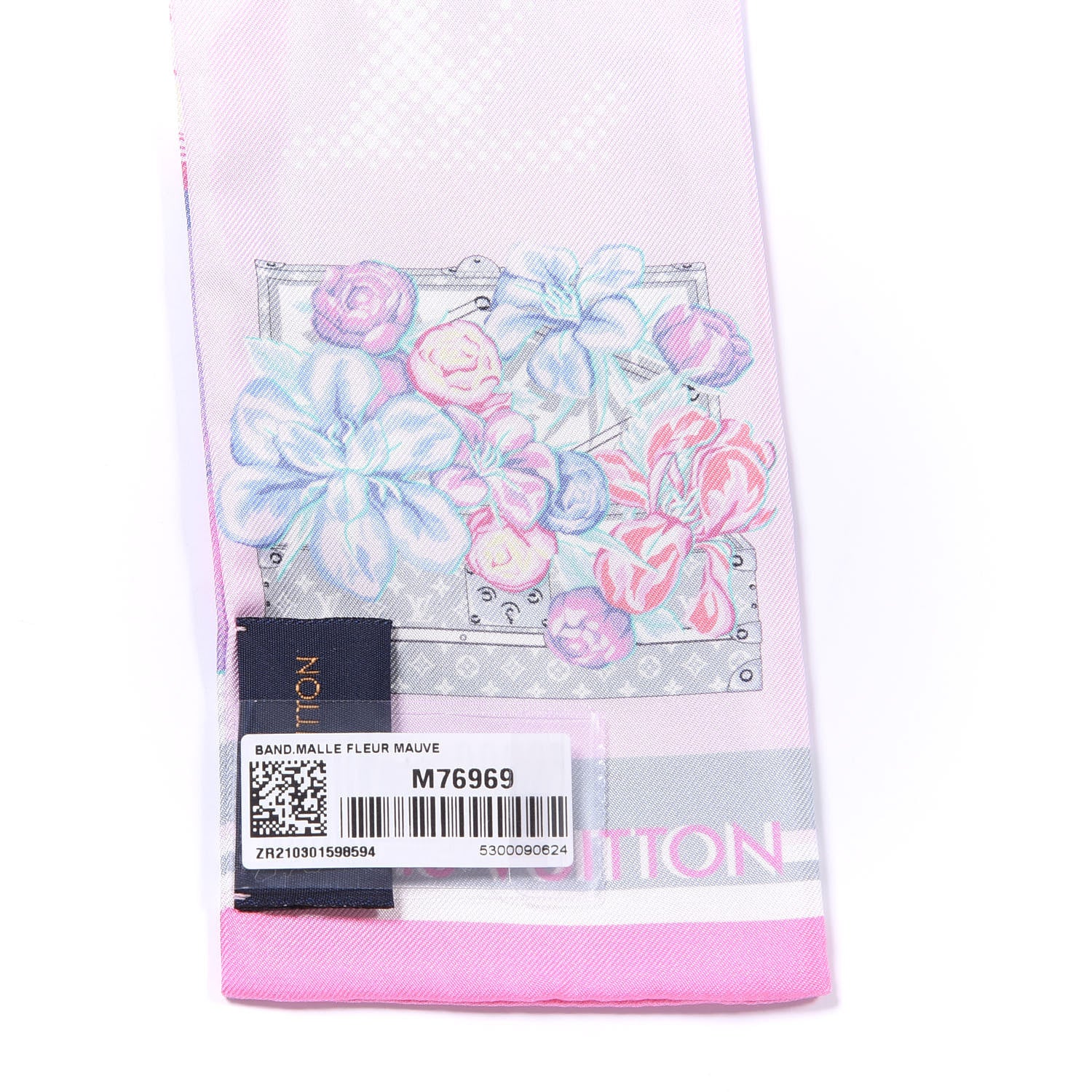 Louis Vuitton Silk Monogram Malle Fleurs Bandeau Mauve 3 of 3