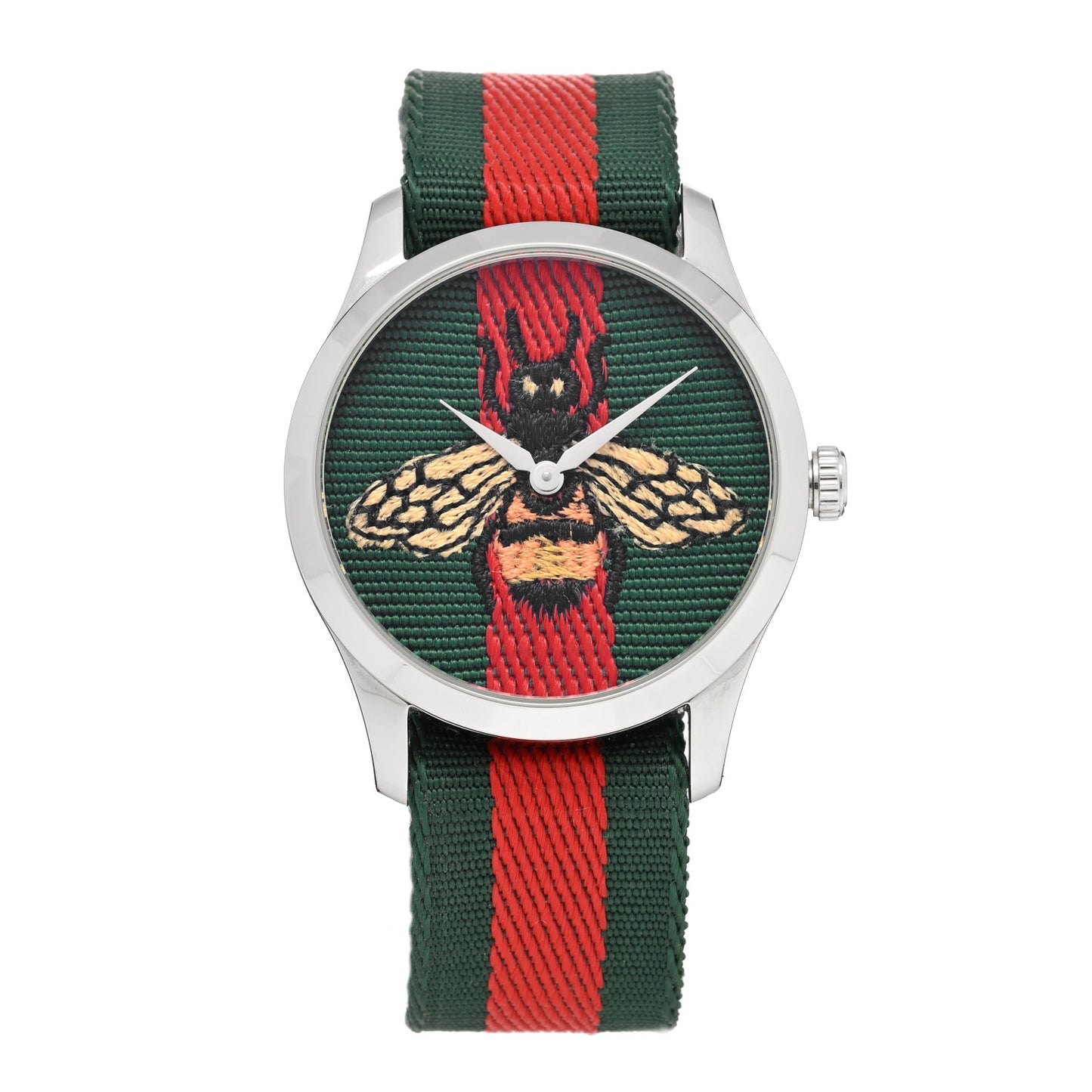 Stainless Steel Nylon 38mm Le Marche Des Merveilles Bee Quartz Watch Green