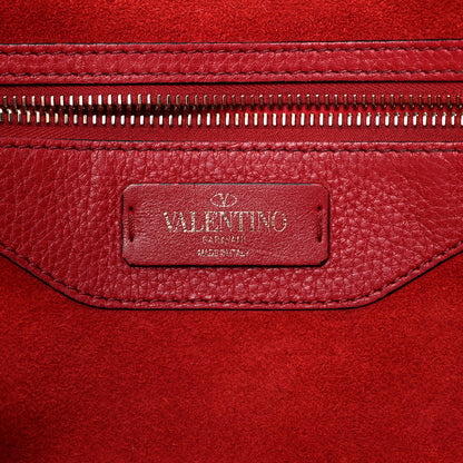 Valentino Garavani Grained Calfskin Rockstud Shoulder Tote Rosso Valentino 6 of 26
