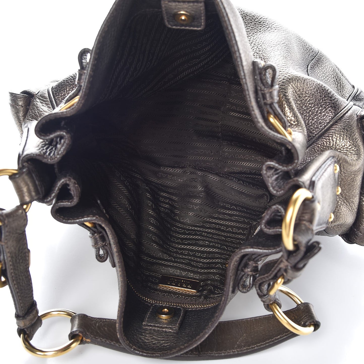Vitello Daino Antik Pocket Hobo Piombo
