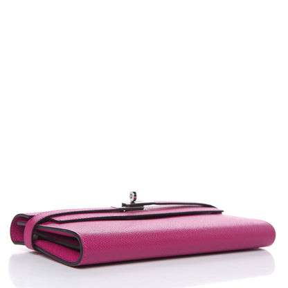 Hermes Epsom Kelly Longue Wallet Rose Pourpre 4 of 11