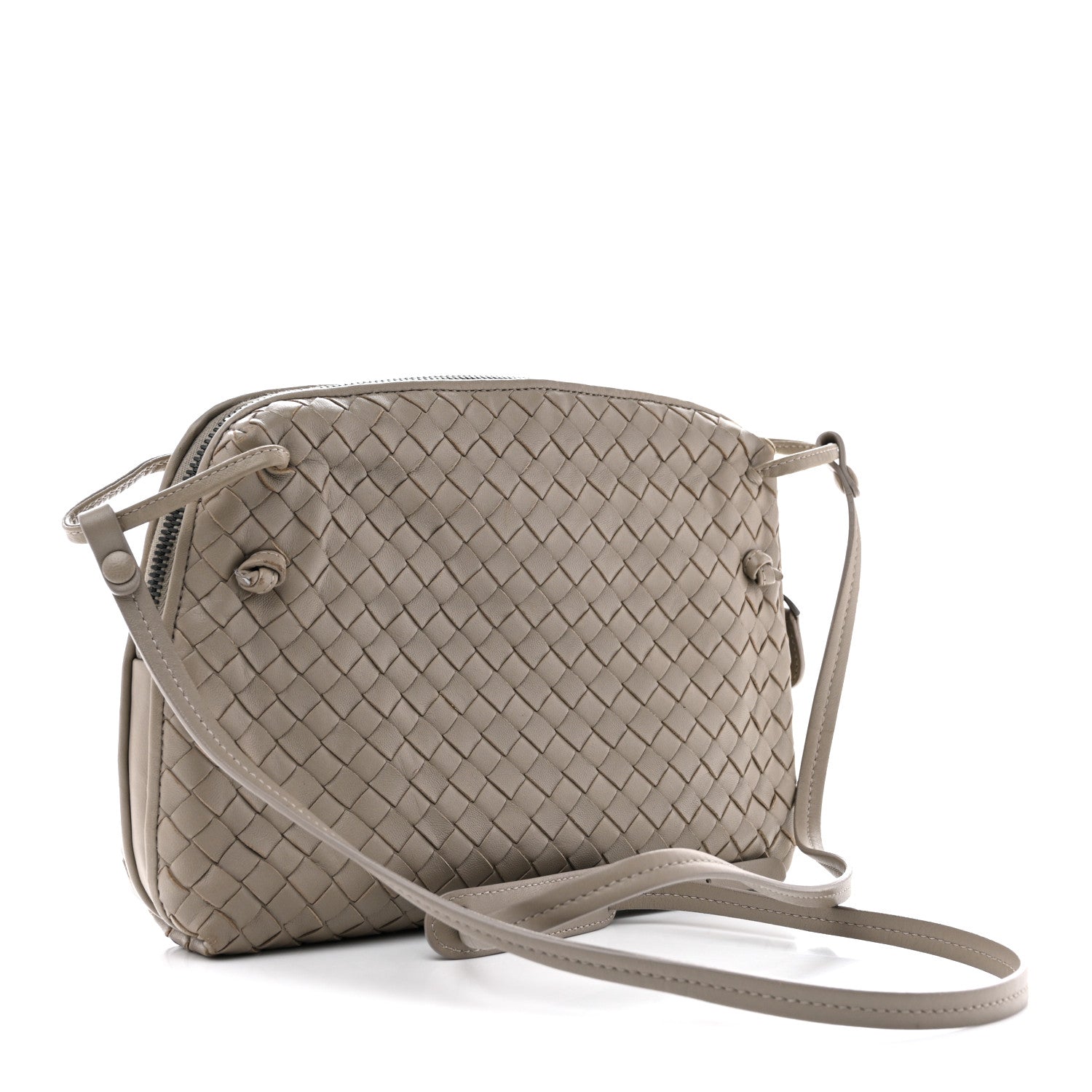 Bottega Veneta Nappa Intrecciato Nodini Crossbody Messenger Steel 2 of 14