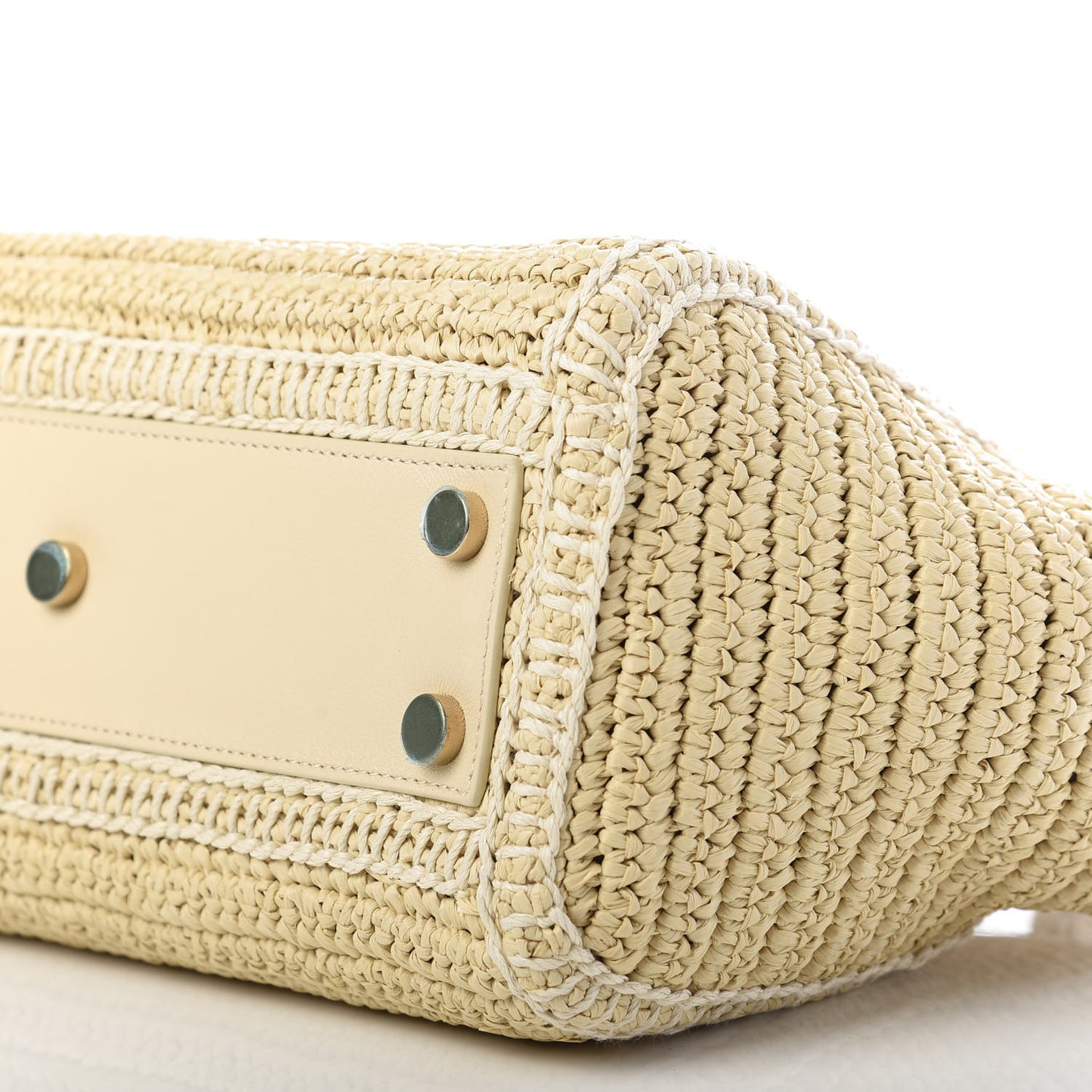Raffia Baby Monogram Downtown Cabas Naturale