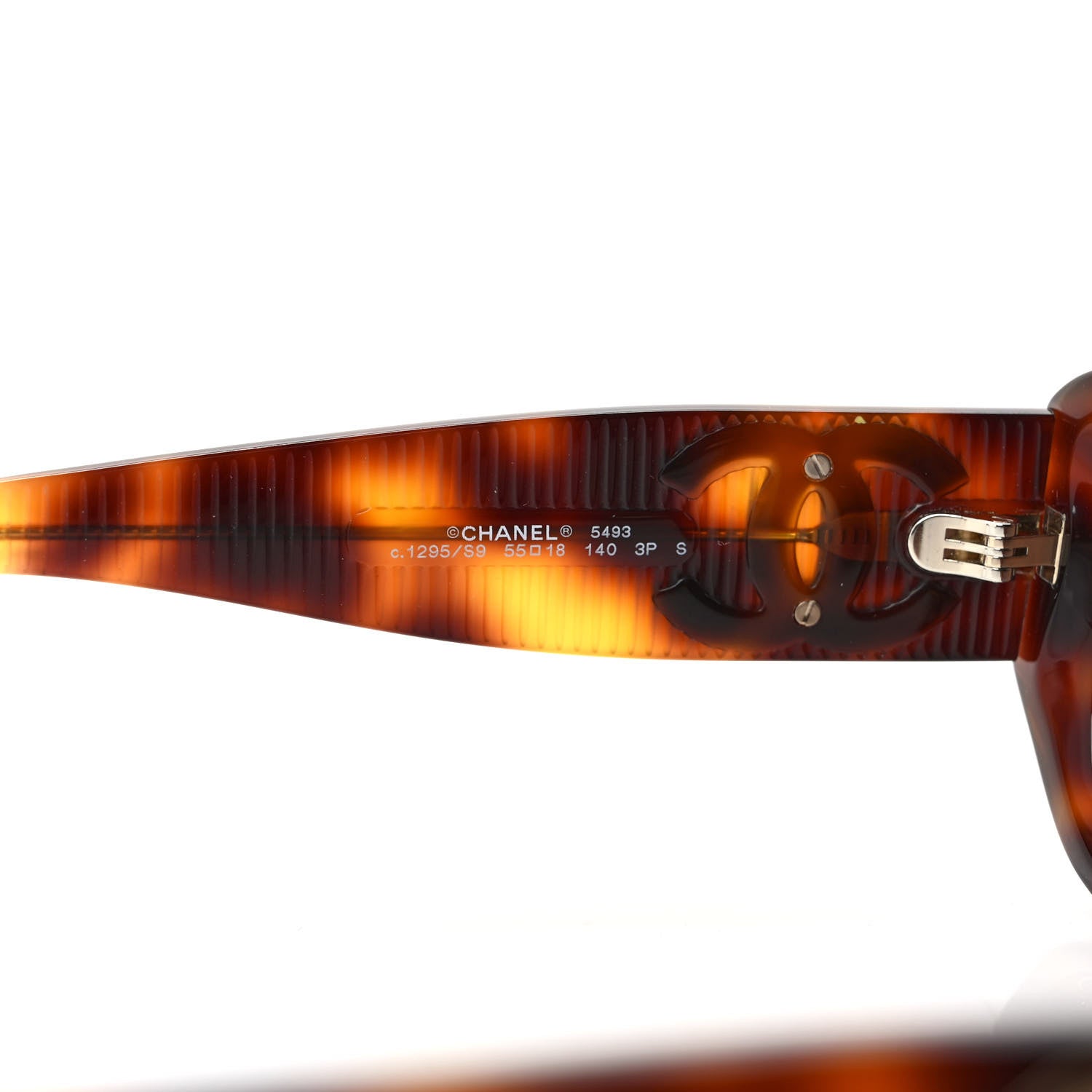 Chanel Acetate Polarized Rectangle Sunglasses 5493 Tortoise 6 of 8