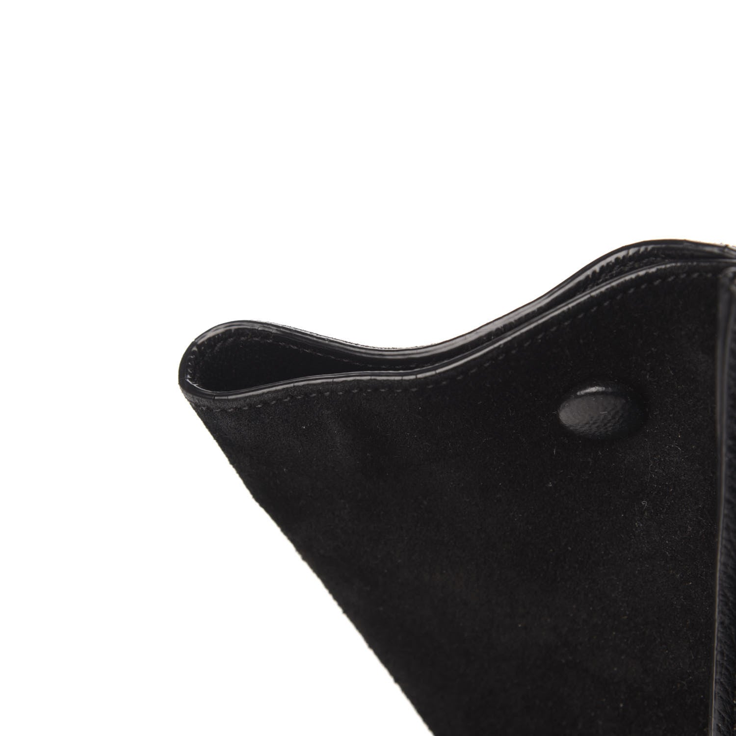 Celine Drummed Calfskin Suede Small Trapeze Black 10 of 13