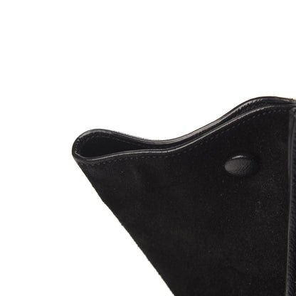 Celine Drummed Calfskin Suede Small Trapeze Black 10 of 13
