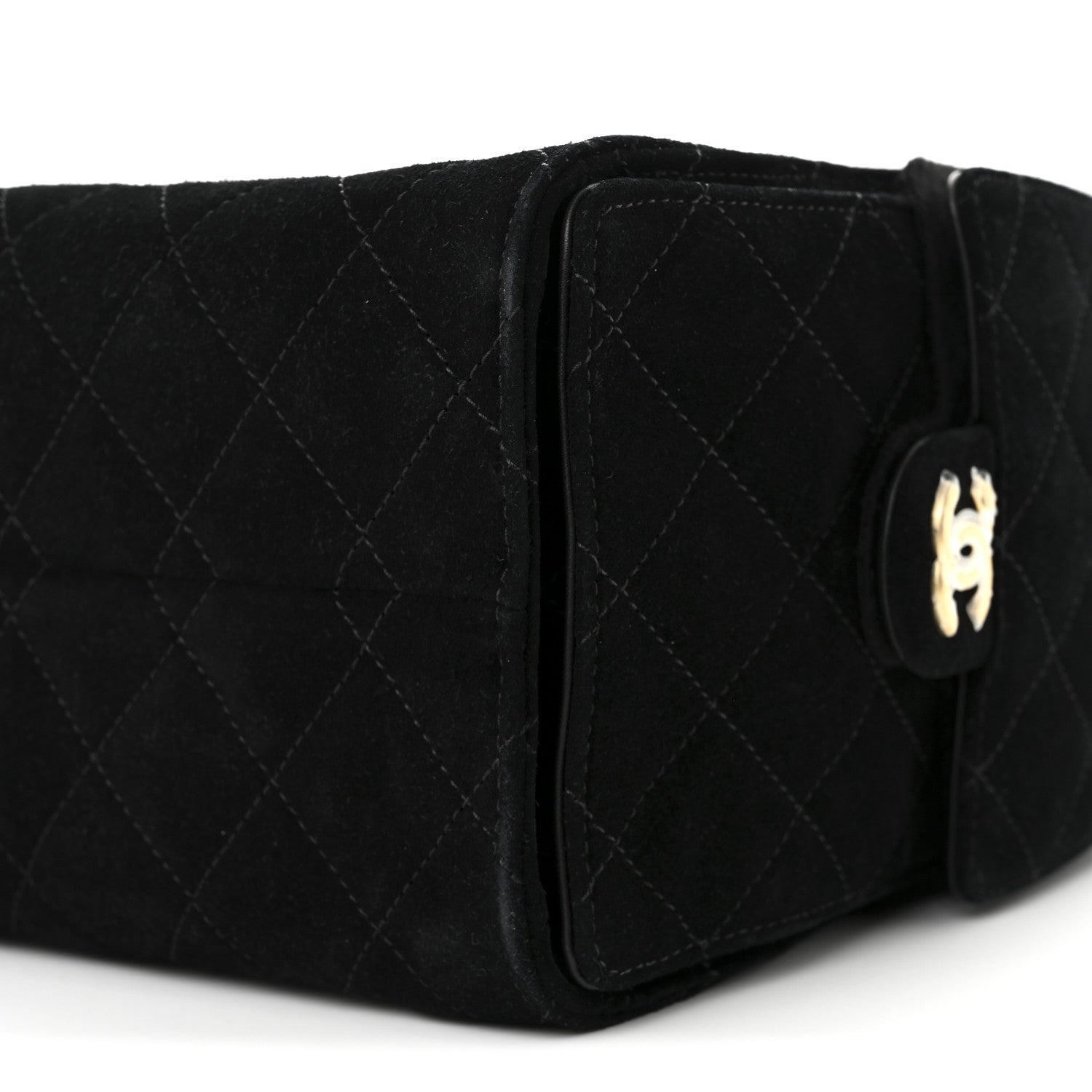 Chanel Suede Quilted Small Chanel 25 Handbag Black 10 of 11
