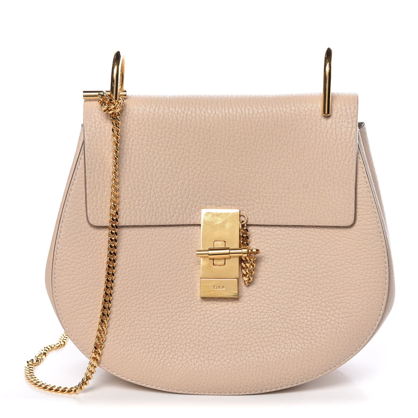 Grained Lambskin Mini Drew Shoulder Bag Abstract White