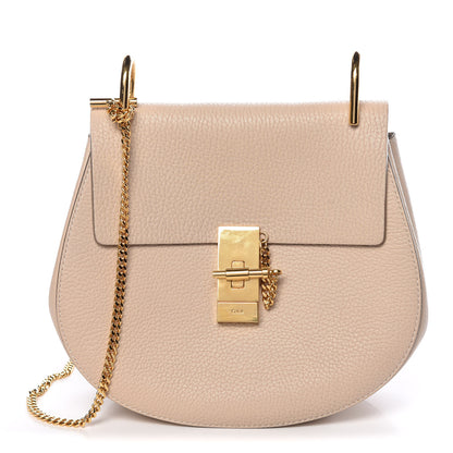 Chloe Grained Lambskin Mini Drew Shoulder Bag Abstract White 1 of 9