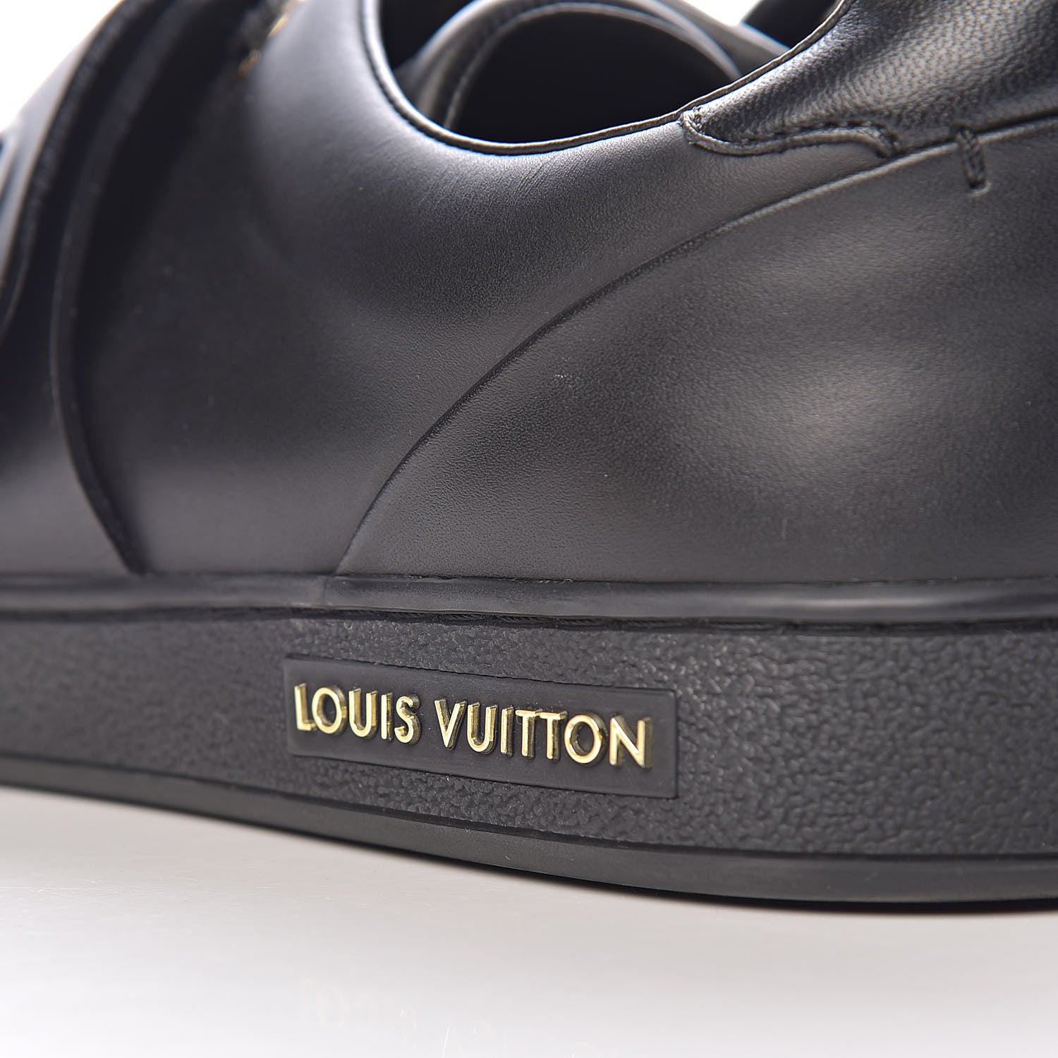 Louis Vuitton Calfskin Frontrow Sneakers 38 Black 9 of 10