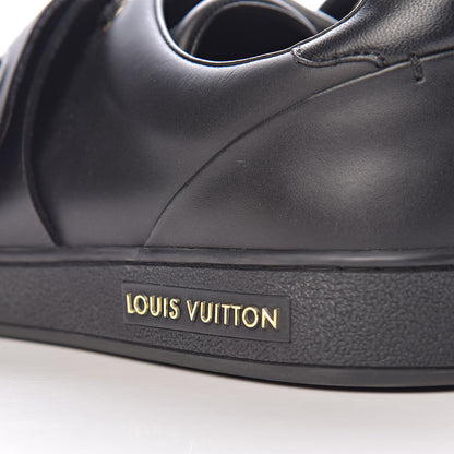 Louis Vuitton Calfskin Frontrow Sneakers 38 Black 9 of 10