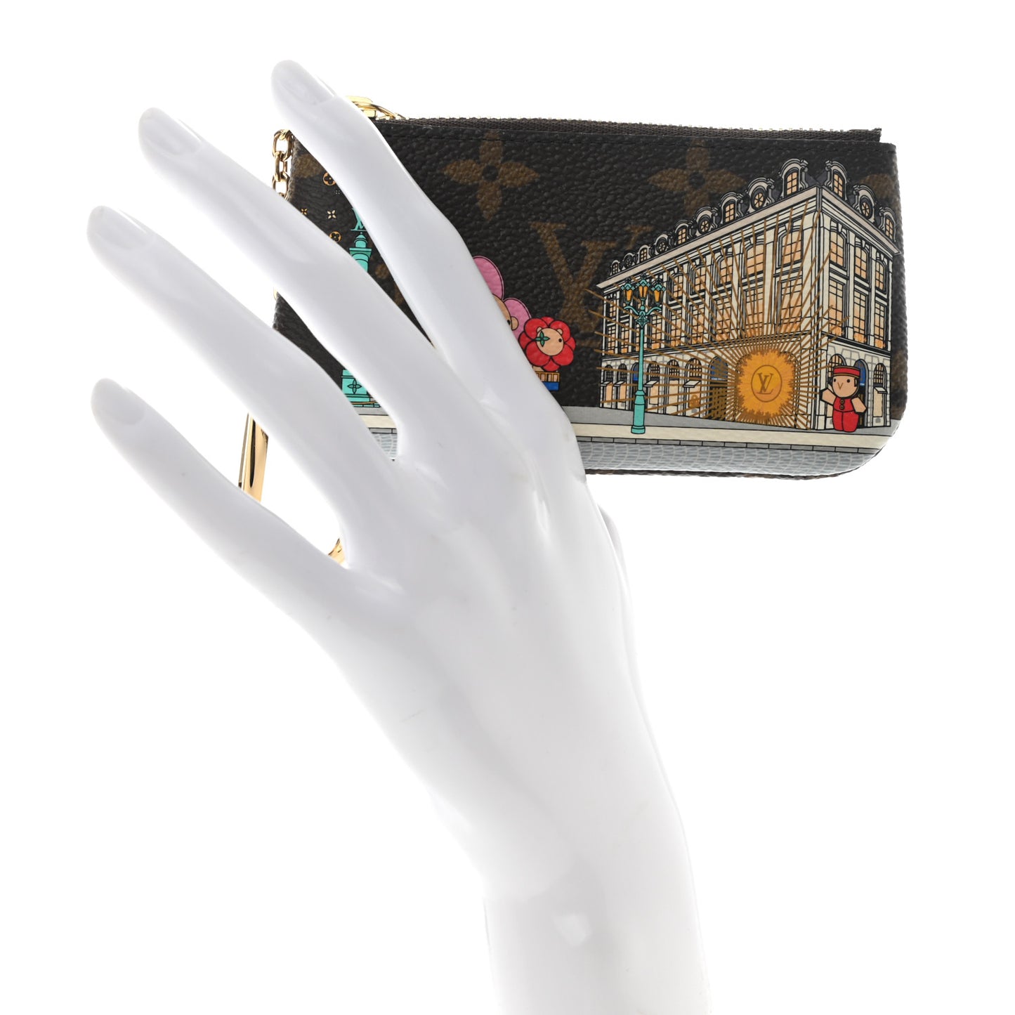 Monogram 2022 Christmas Animation Paris Key Pouch Pink