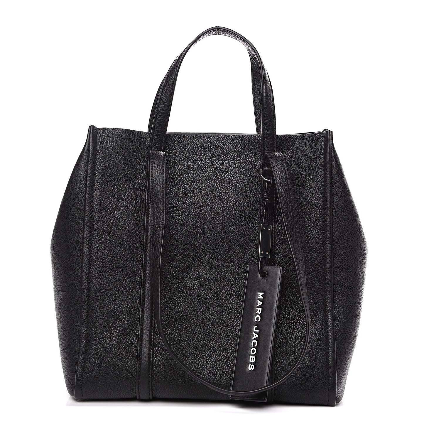 Grained Calfskin The Tag Tote Black
