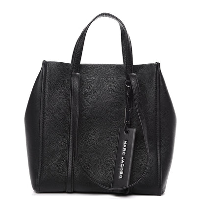 Marc Jacobs Grained Calfskin The Tag Tote Black 1 of 9