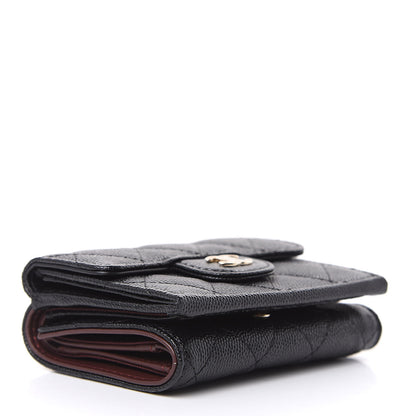 Chanel Caviar Quilted Compact Flap Wallet Black 4 of 8