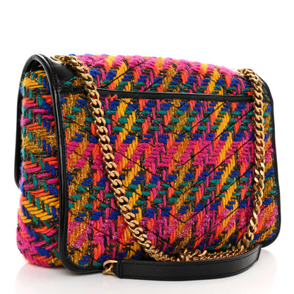 Saint Laurent SAINT LAURENT Tweed Calfskin Matelasse Monogram Medium Niki Chain Satchel Multicolor 3 of 9