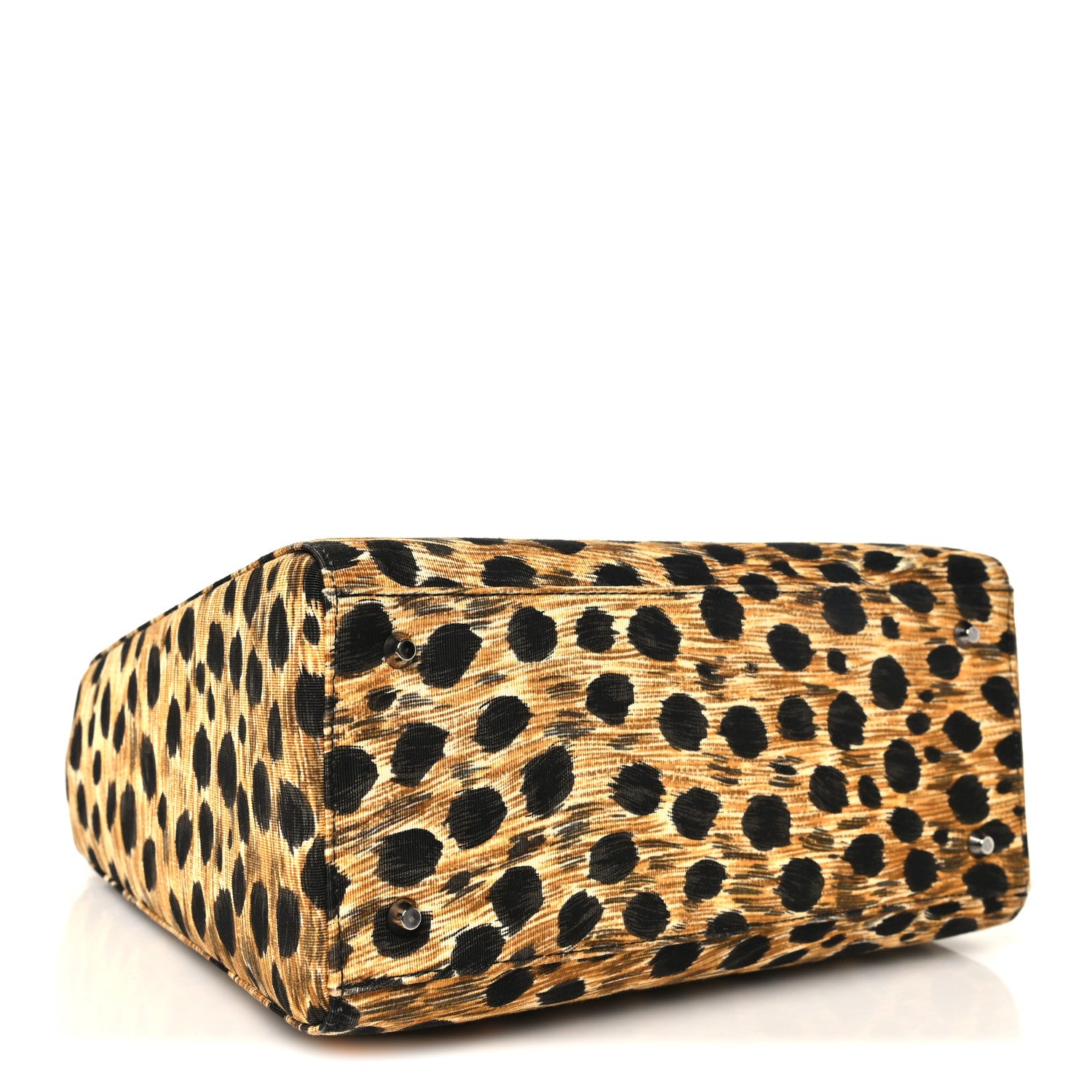 Christian Dior Canvas Leopard Print Medium Lady Dior 4 of 10