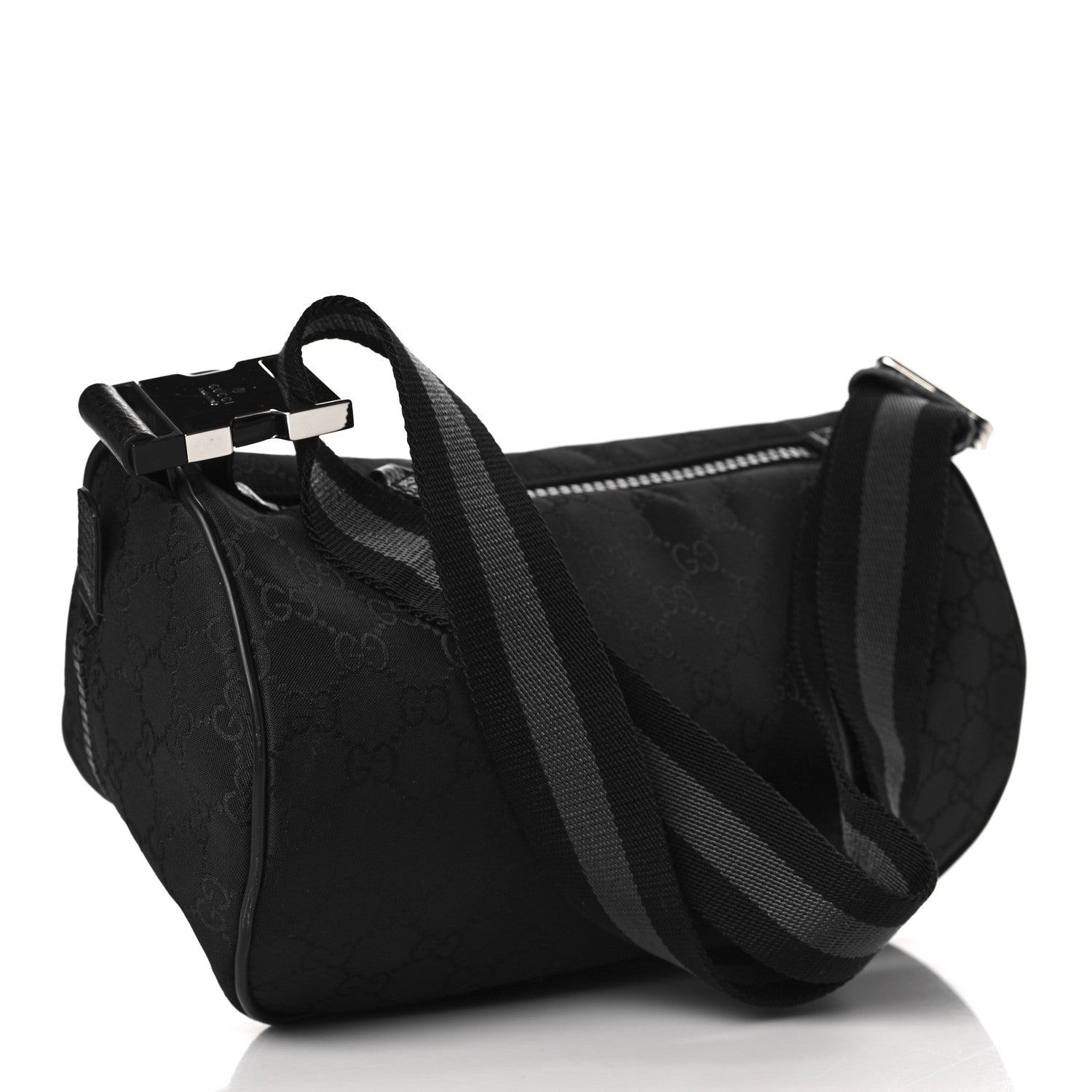Gucci Nylon Monogram Fanny Pack Belt Bag Black 3 of 9