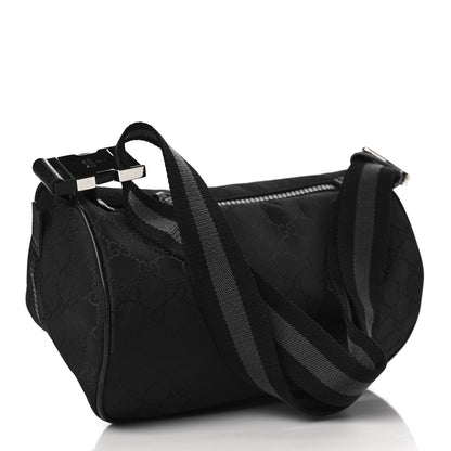 Gucci Nylon Monogram Fanny Pack Belt Bag Black 3 of 9