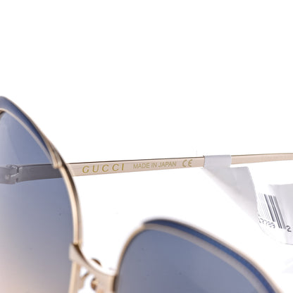 Gucci Acetate Oversize Square Frame GG0400S Sunglasses Gold 5 of 7