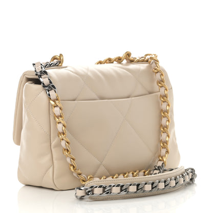 Chanel Goatskin Quilted Medium Chanel 19 Flap Beige 3 of 11