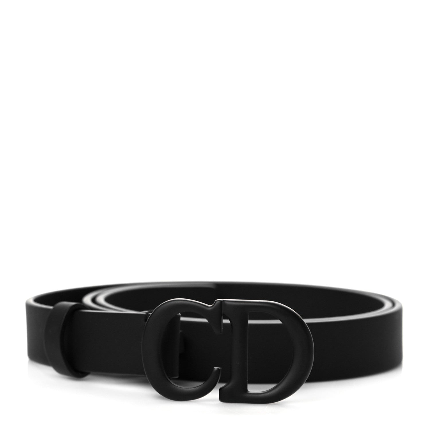 Christian Dior Calfskin Saddle Belt 75 Black 1 of 5