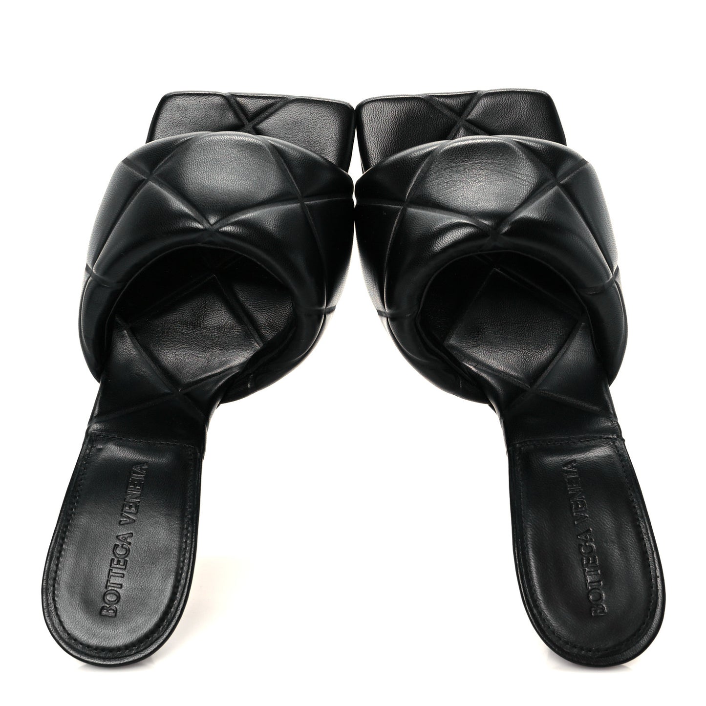 Nappa Maxi Intrecciato Lido Mule Sandals 37.5 Black