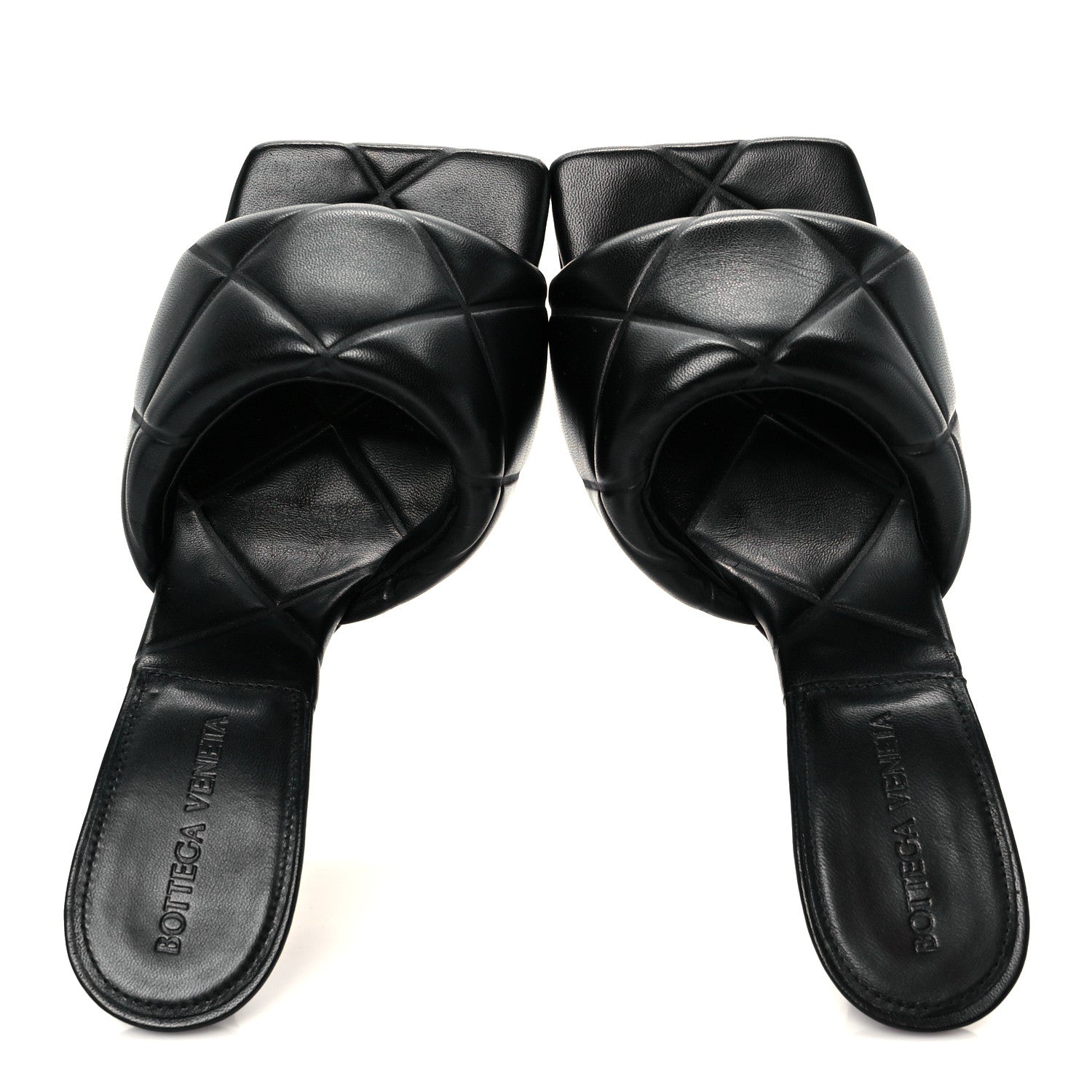 Bottega Veneta Nappa Maxi Intrecciato Lido Mule Sandals 37.5 Black 2 of 9