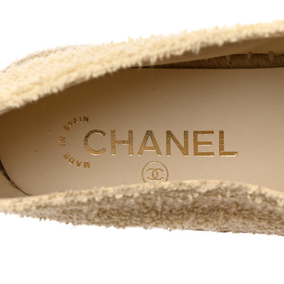 Chanel Fabric CC Espadrilles 40 Ecru Light Beige 7 of 8