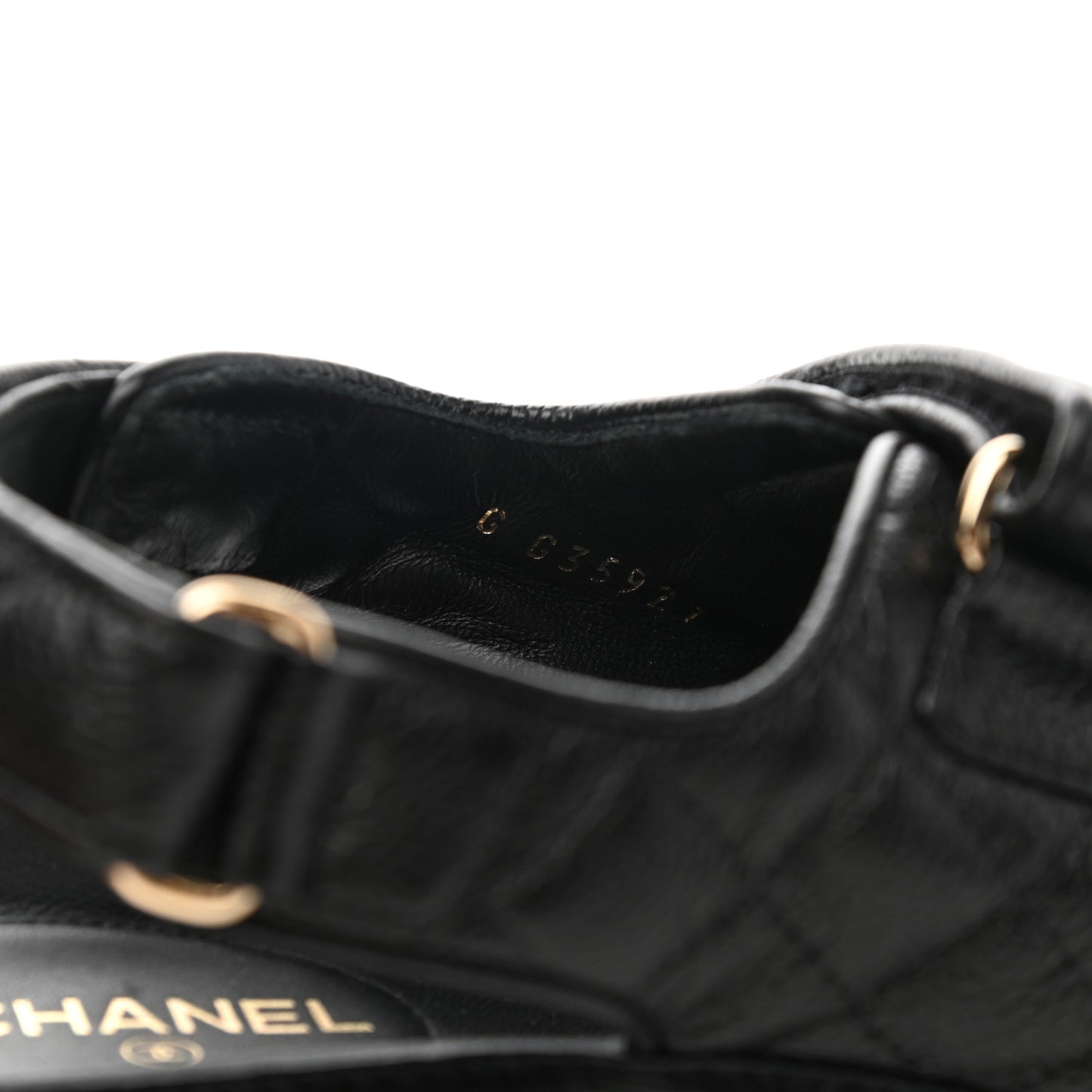 Grained Calfskin Velcro Dad Sandals 39 Black