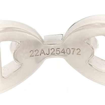 Hermes Sterling Silver PM Chaine d'Ancre Enchainee Band Ring 55 7.25 5 of 6