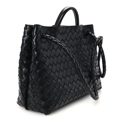 Bottega Veneta Nappa Intrecciato Medium Andiamo Shoulder Bag Black 3 of 10