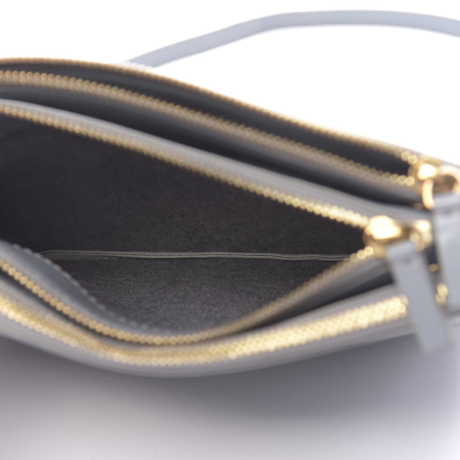 Celine Lambskin Small Trio Crossbody Bag Storm 6 of 13