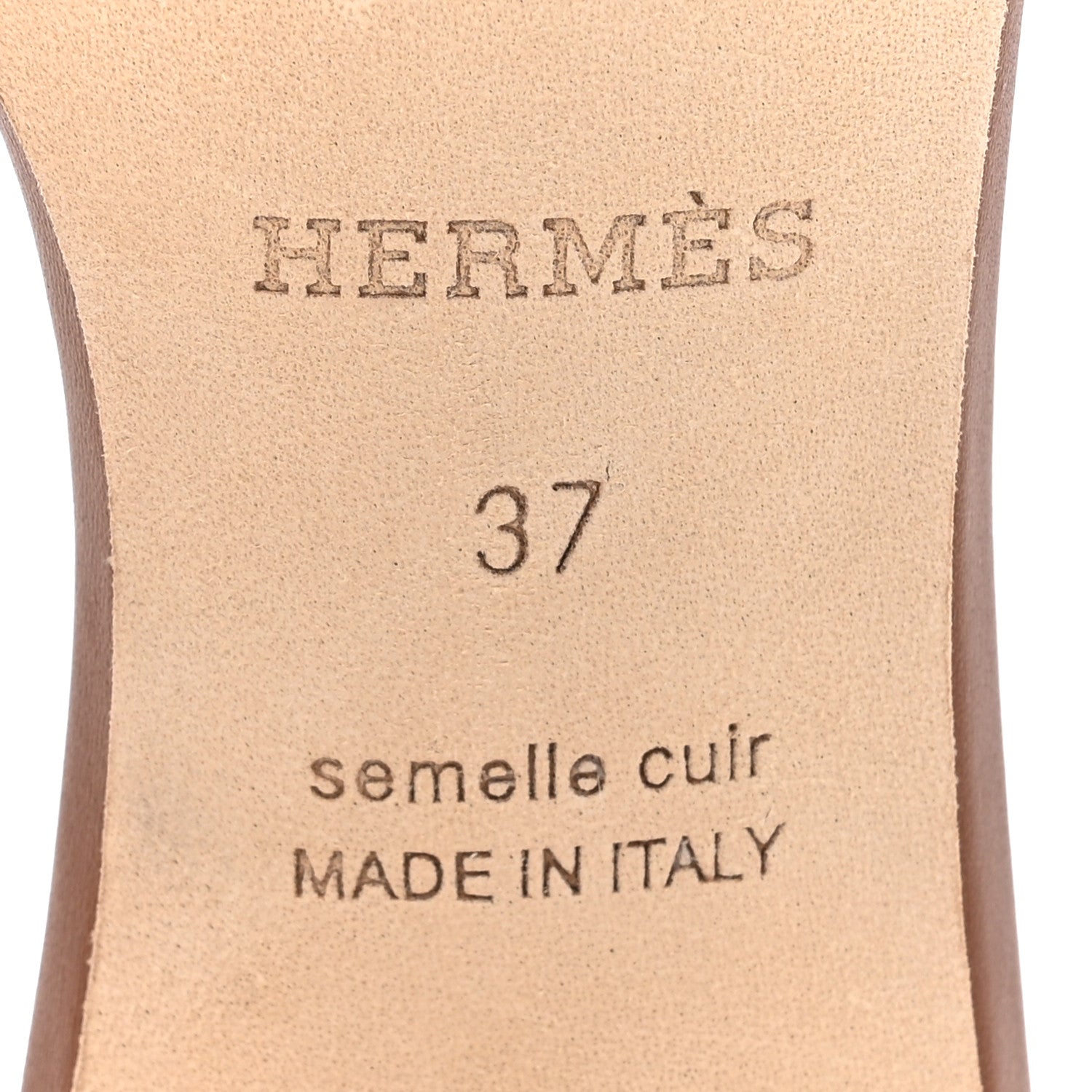 Hermes Calfskin Oasis Sandals 37 Gold 6 of 9