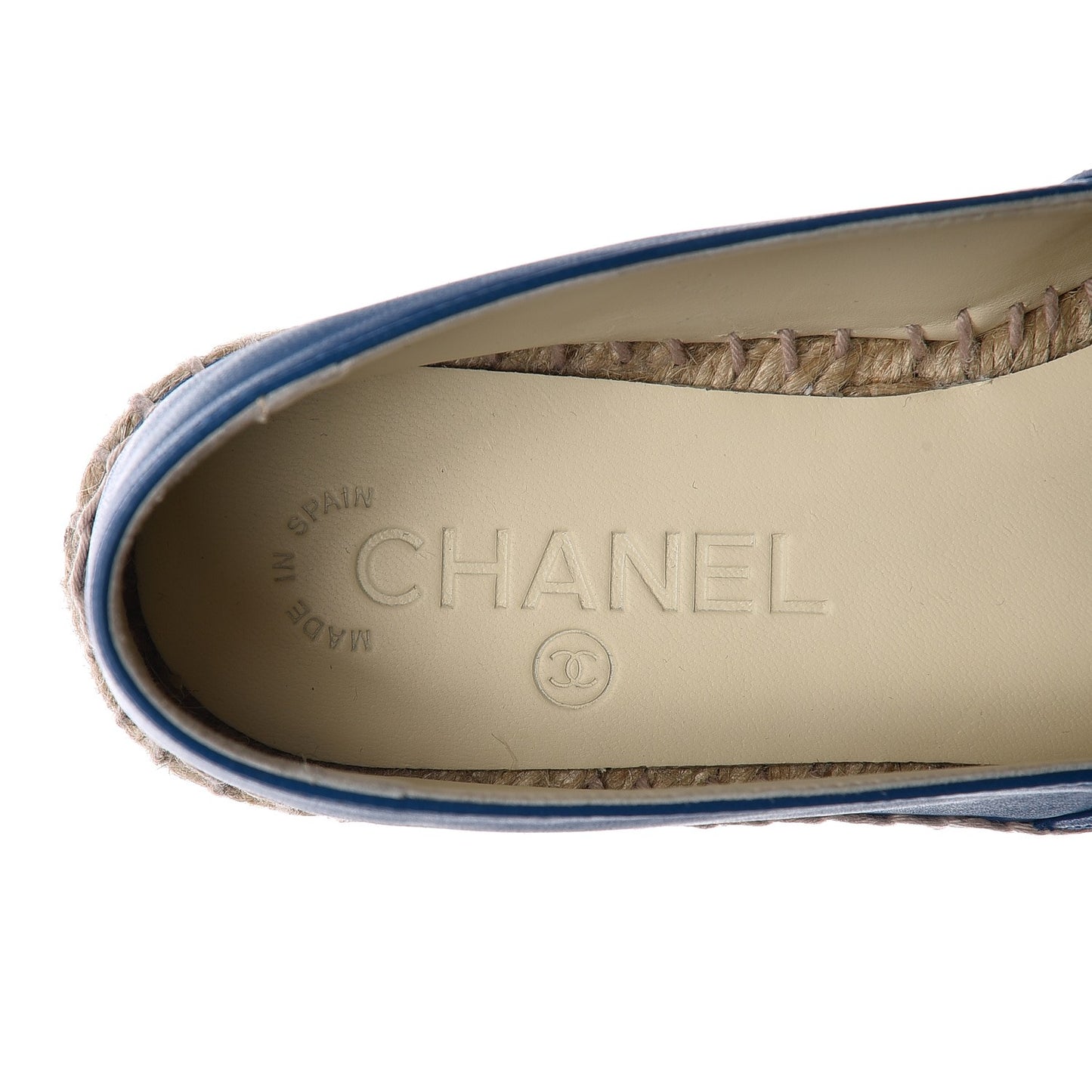 Lambskin CC Espadrilles 36 Blue
