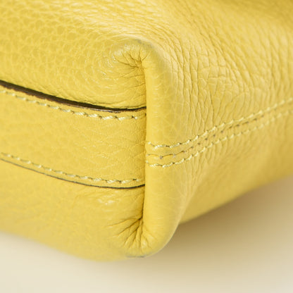 Alexander McQueen Grainy Calfskin Padlock Skull Clutch Yellow 9 of 9