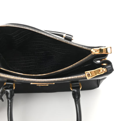 Prada Saffiano Small Galleria Double Zip Tote Black 8 of 35