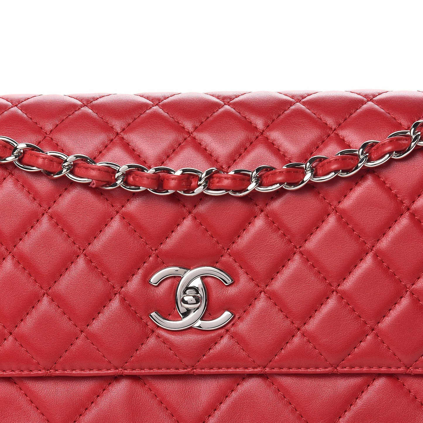 Calfskin Quilted In The Business Flap Red