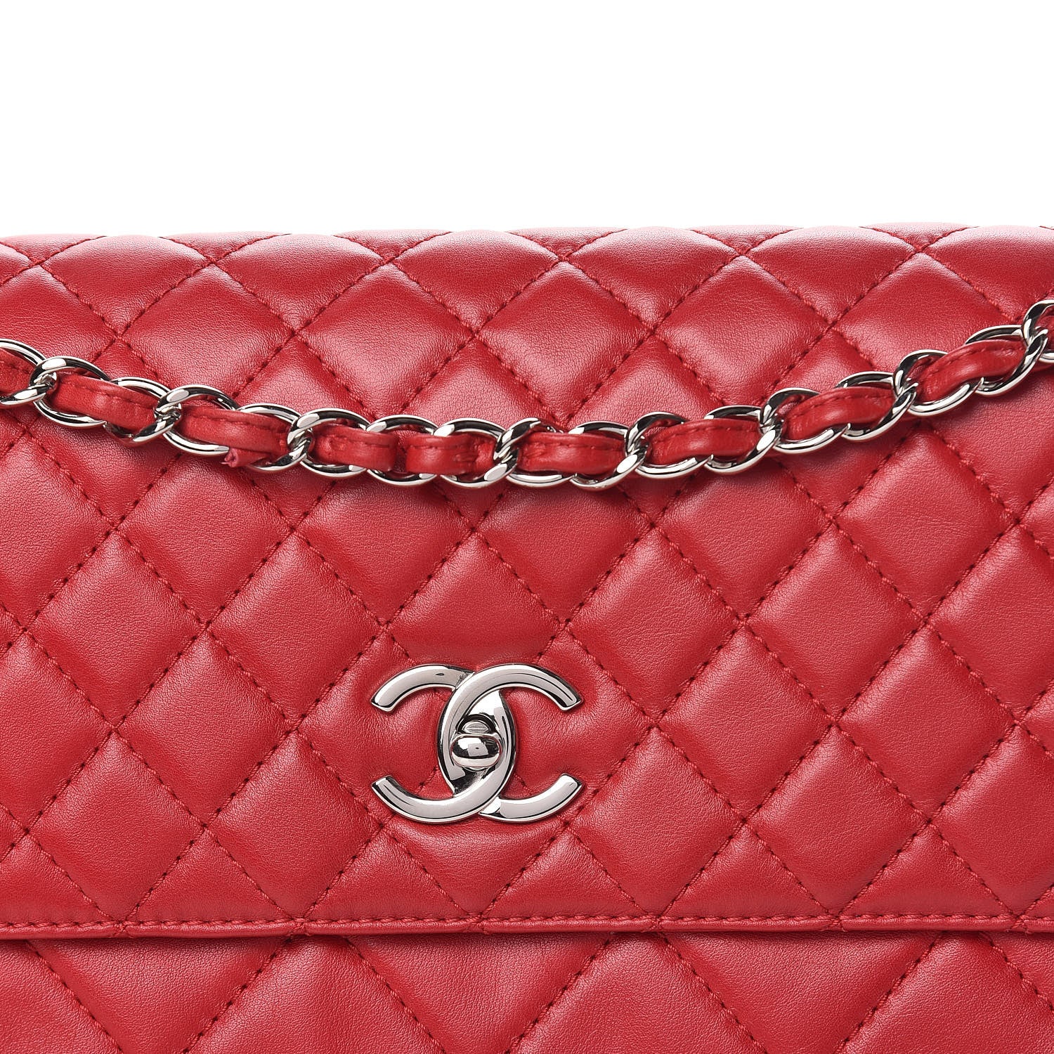 Chanel Calfskin Quilted In The Business Flap Red 12 of 13