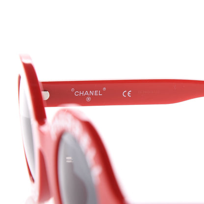 Chanel x Pharrell Williams Round 19mm Sunglasses Red 6 of 8