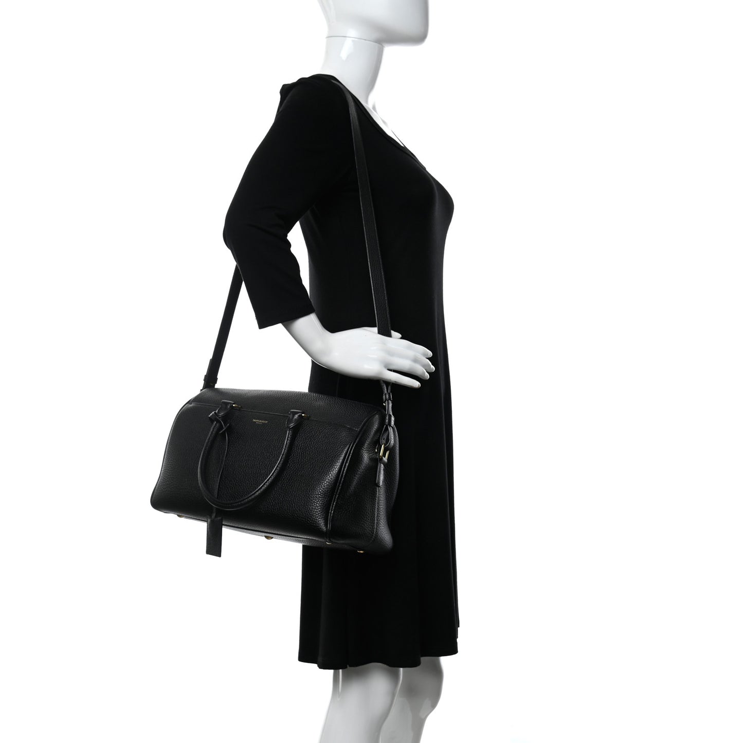 Grained Calfskin Classic Duffle 6 Black