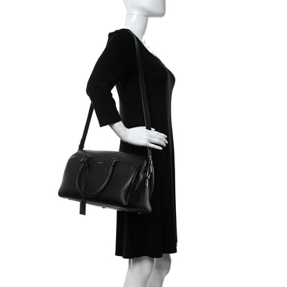 Saint Laurent Grained Calfskin Classic Duffle 6 Black 2 of 11