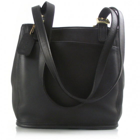 CoachLeatherShoulderBagBlack