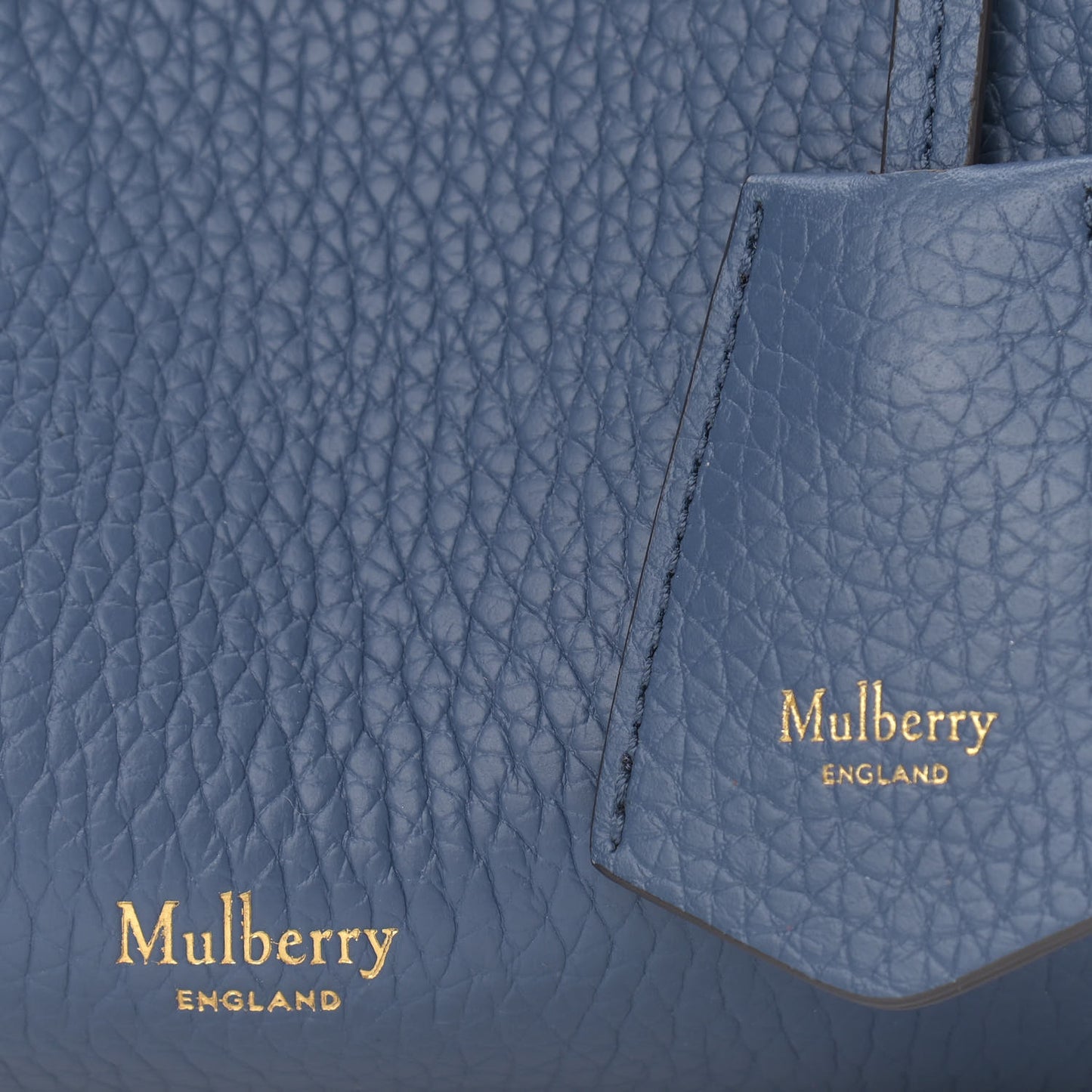 Heavy Grain Small Iris Tote Pale Navy