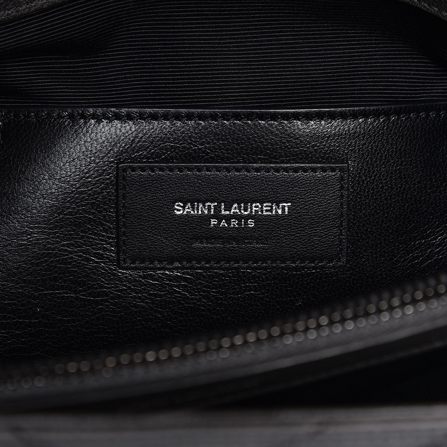 Saint Laurent Sheepskin Matelasse Chevron Monogram Large College Satchel Grey 8 of 15