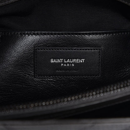 Saint Laurent Sheepskin Matelasse Chevron Monogram Large College Satchel Grey 8 of 15