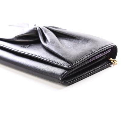 Loewe Nappa Bow Chain Wallet Black 6 of 9