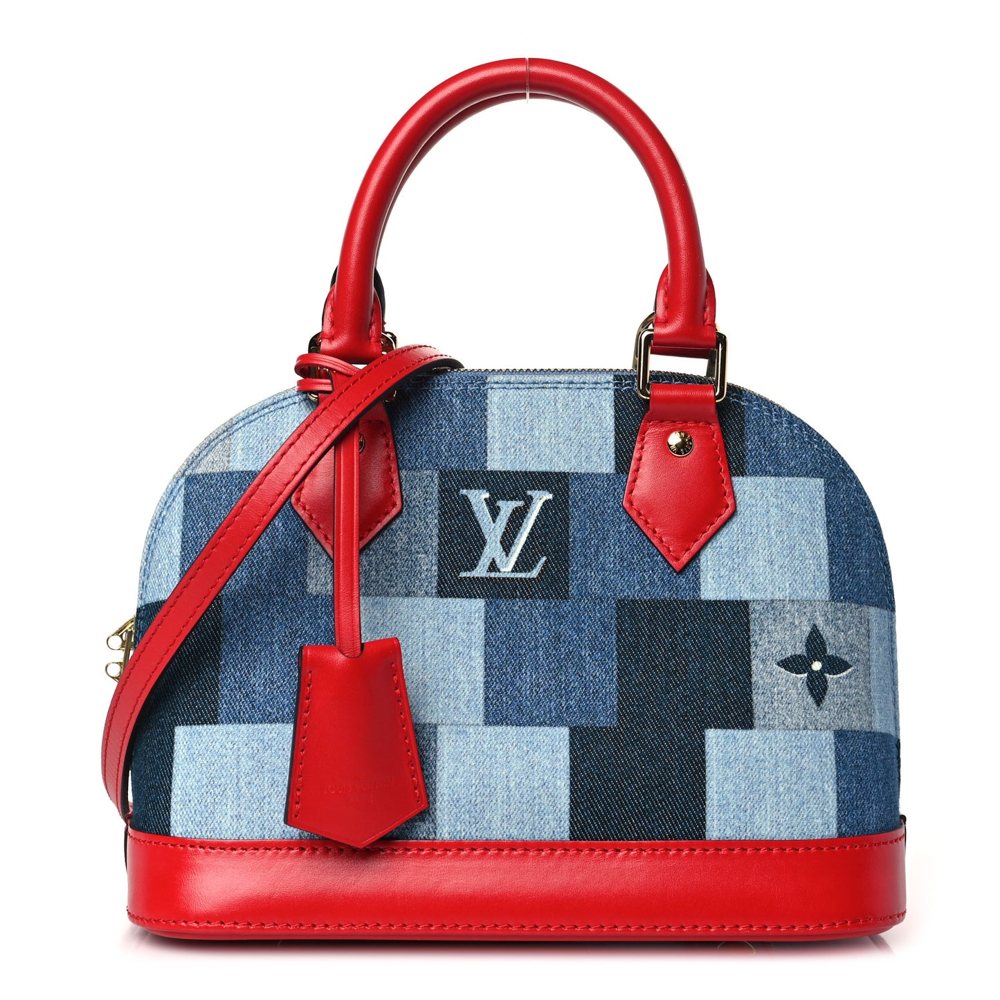 Denim Damier Monogram Patchwork Alma BB